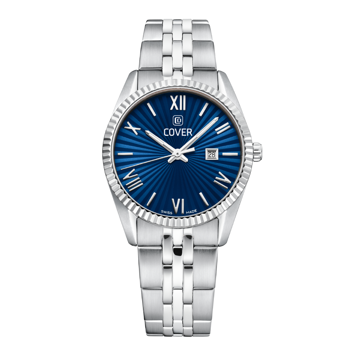 An elegant COVER Alston Ladies Elegant Blue Dress Watch CO217.03 Swiss Made Luxury Watch for Women Women’s Stainless Steel Watch Women's Blue Dial Watches