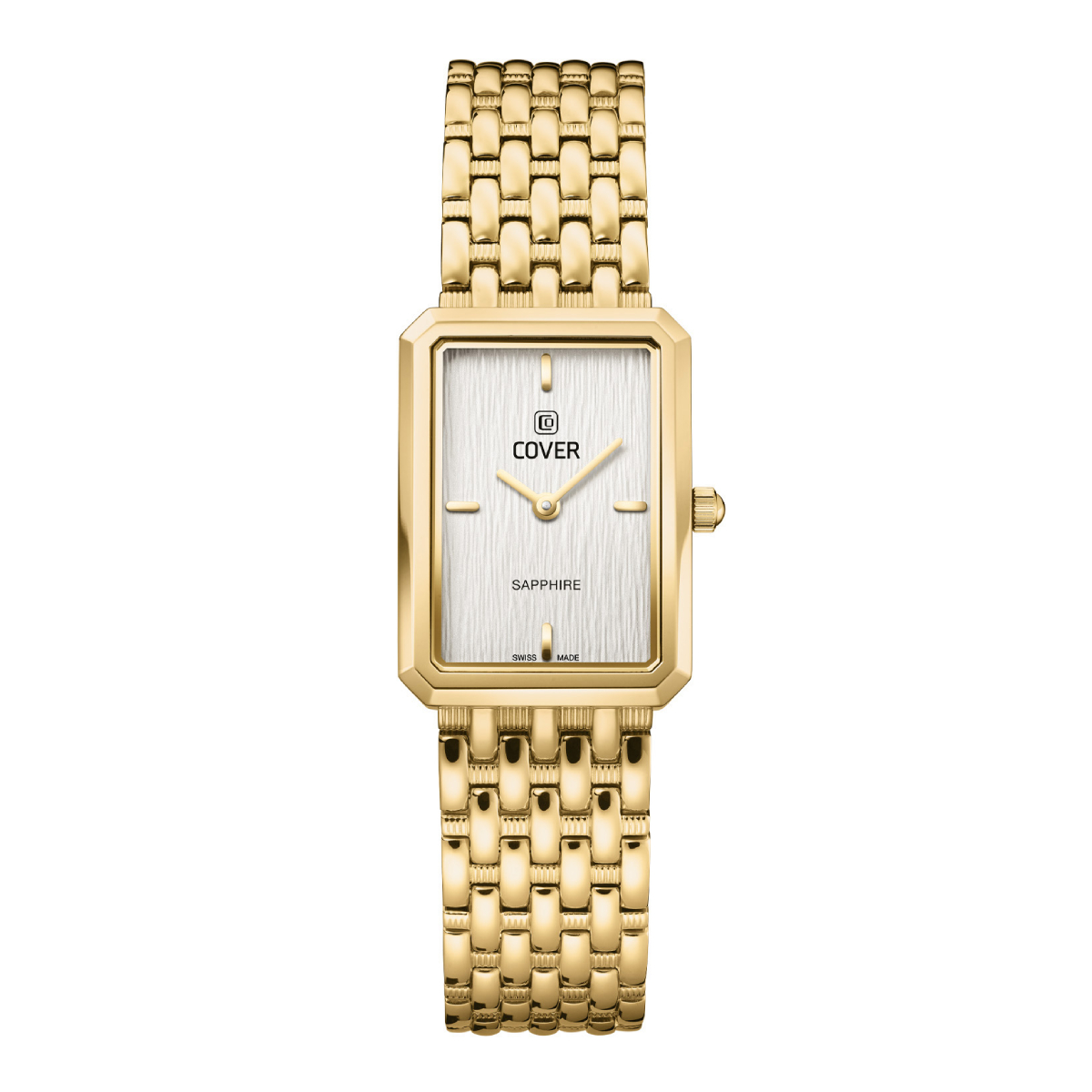 An elegant COVER Noble Square Ladies Elegant White Dress Watch CO222.04 Swiss Made Luxury Watch for Women’s Stainless Steel Watch Women's Black Dial Watches