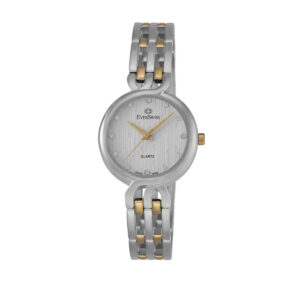EVERSWISS Dress Watch 2801.LTW Swiss Made Ladies Watch Women's Fashion Watch Designer Watches For Women Stunning two tone watch with Cubic Zirconia