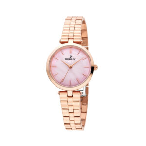 NOWLEY Ladies Watch 8.5818.0.0 Ladies' Dress Watch Ladies' Fashion Watch Designer Watches For Women Women's Watch Under £100.00 Pink dial Rose Gold PVD