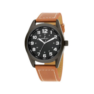 NOWLEY Gents Watch 8-5861-0-1 Men's Dress Watch Men's Fashion Watch Designer Watches For Men Men's Watches Under £100.00 Black dial & a Tan leather strap.