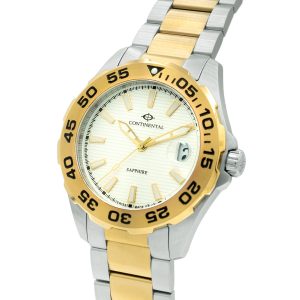 CONTINENTAL Gent’s White Dial Two Tone Yellow Gold Stainless Steel Bracelet Sports Watch 20501.GD312130