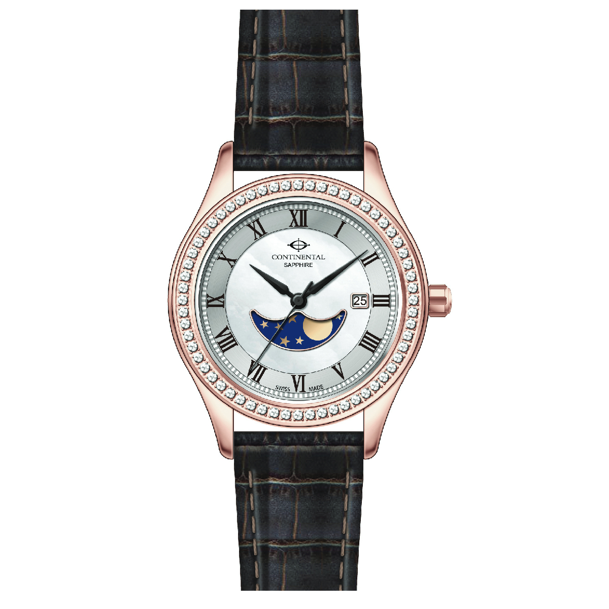 Continental Ladies Moonphase Watch 16105-LM556511 - front view