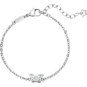 COVER 'SpreadYourWings' JLW.CO1001.01 Bracelet Ladies Fashion Jewellery Charm Bracelet Stainless Steel Bracelet with a Butterfly charm.