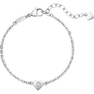 COVER 'JumpStartMyHeart' JLW.CO1002.01 Bracelet Ladies Fashion Jewellery Charm Bracelet Stainless Steel Bracelet with a Heart charm.