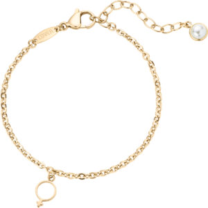 COVER 'VenusPearl' JLW.CO1003.03 Bracelet Ladies Fashion Jewellery Charm Bracelet Stainless Steel Bracelet with a Pearl charm.
