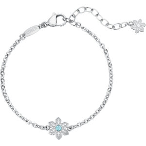 COVER 'SnowQueen' JLW.CO1009.01 Bracelet Ladies Fashion Jewellery Charm Bracelet Stainless Steel Bracelet with a Snowflake charm.