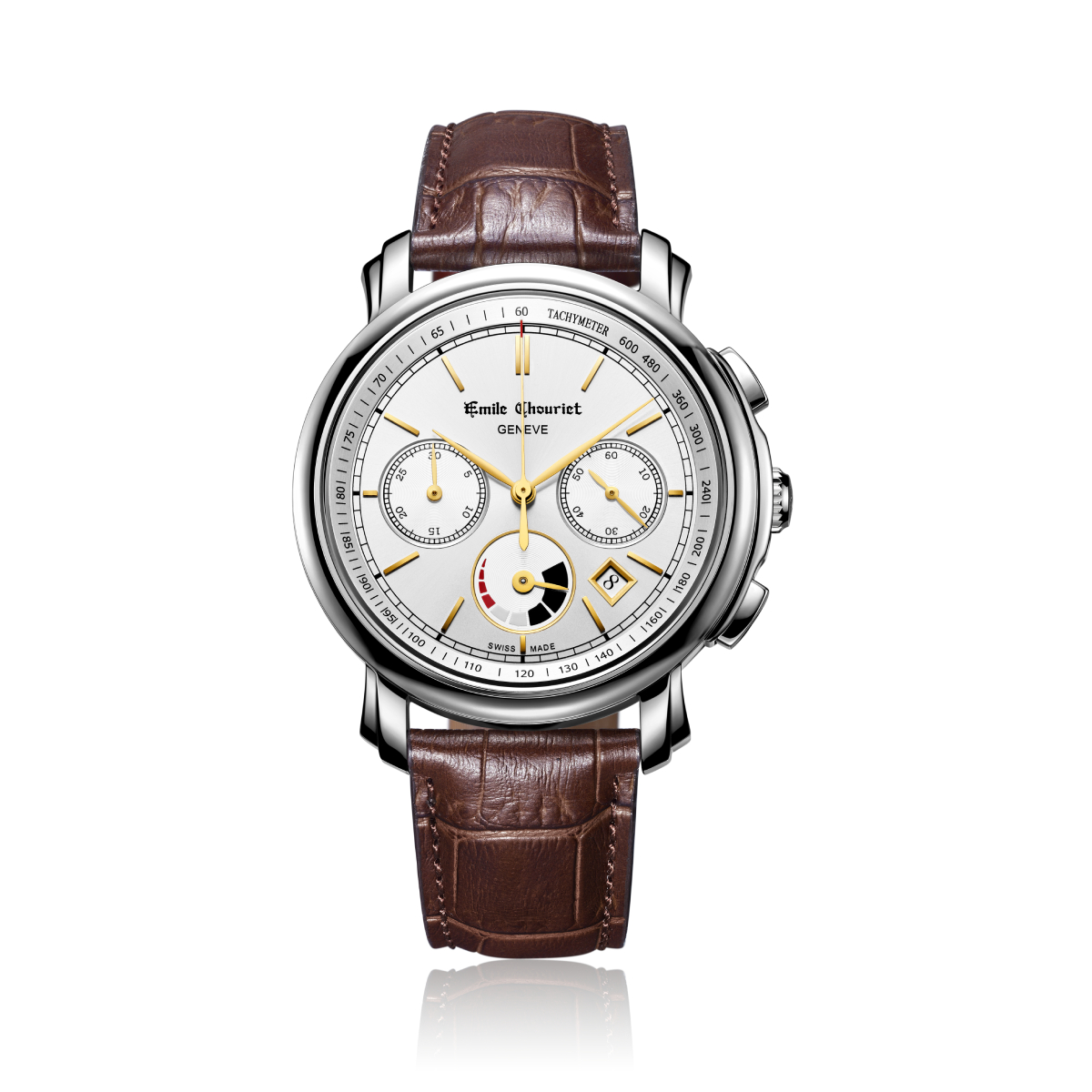 EMILE CHOURIET Gents Automatic Chronograph Watch 16.1168.G42.6.8.28.2 - front view