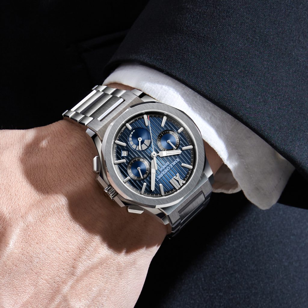 EMILE CHOURIET Gents Automatic Chronograph Sports Watch 16.1172.G.6.6.N8.6 - wrist shot