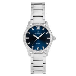 Continental Ladies Dress Watch 18101-LT101801 - front view Ladies Stainless Steel Watch Luxury Watches For Ladies Swiss Made Luxury Watch Blue Dial