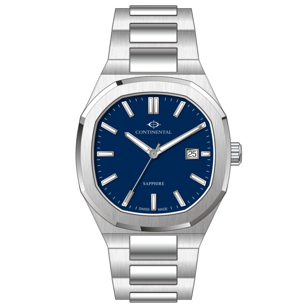 Continental Gents Dress Watch 23501-GD101830 - Swiss Made Luxury Watch Luxury Watches For Men Men’s Stainless Steel Watch Men's Blue Dial Watches - front view