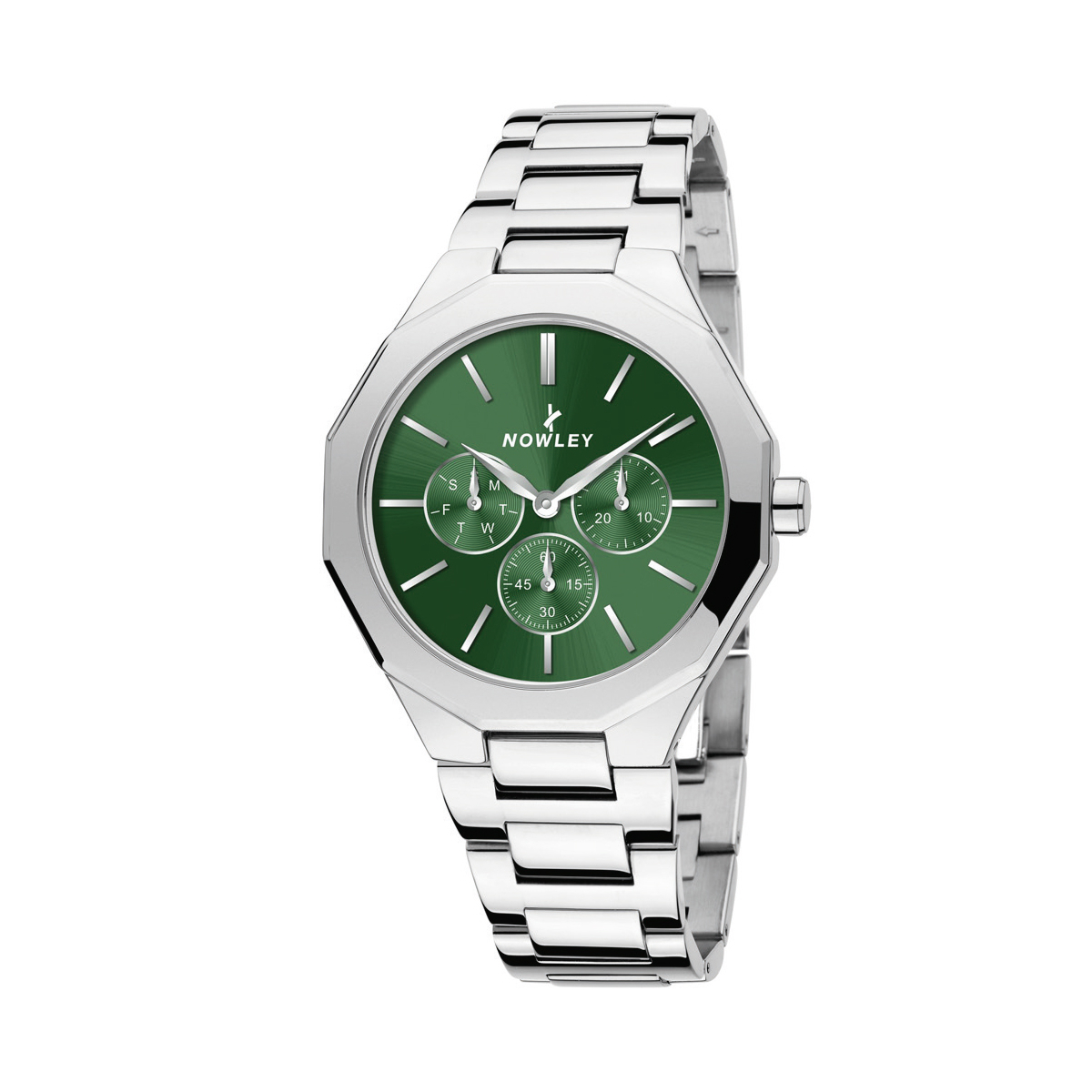 NOWLEY Gents Watch 8-0065-04. Men's Dress Watch Men's Fashion Watch Designer Watches For Men Nowley Men's Prisma Watch Green dial - front view