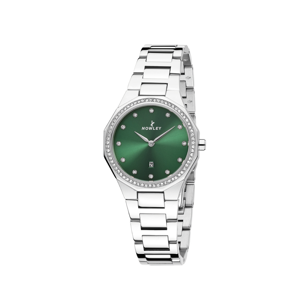 NOWLEY Ladies Watch 8-0069-0-6 Prisma Green Dial with CZ Ladies Ladies Fashion Watch Designer Watches For Women Watches For women Nowley Ladies Prisma Watch - front view