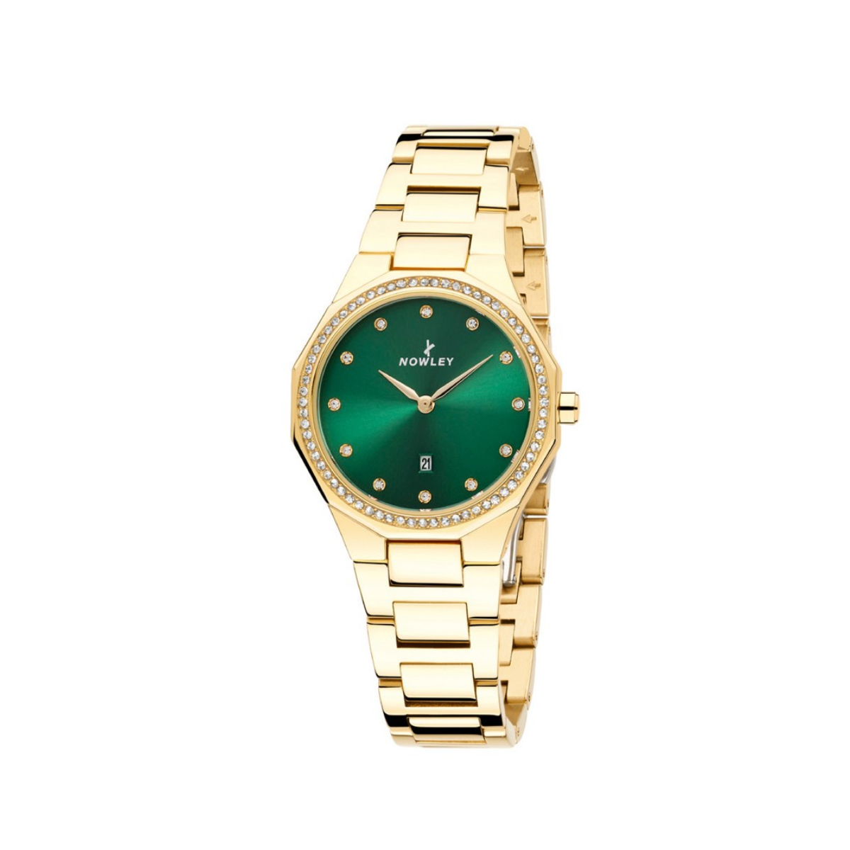 NOWLEY Ladies Watch 8-0072-0-2 Prisma Green Dial with CZ Ladies Ladies Fashion Watch Designer Watches For Women Watches For women Nowley Ladies Prisma Watch - front view