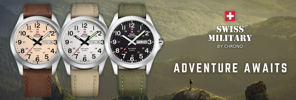 Swiss Military Watches by Chrono, established in 1994 by the independent Swiss watch manufacturer Chrono AG, epitomize the excellence of Swiss-made luxury timepieces. Officially licensed by the Swiss Confederation, these watches are renowned for their sporty design and adventurous spirit, catering to individuals with active lifestyles. EXQUISITE LUXURY The brand's diverse collection includes Swiss-made luxury watches, dive watches, sports watches, chronograph watches, and dress watches. Each timepiece is crafted with high-quality materials and offers functionalities such as altimeters, chronographs, dual time zones, and annual calendars, ensuring both durability and precision. EXQUISITE LUXURY Swiss Military Watches by Chrono are designed for both men and women, reflecting a commitment to quality and performance. Each watch comes with a 5-year international warranty, underscoring the brand's dedication to customer satisfaction. EXQUISITE LUXURY For those seeking a reliable and stylish companion for their adventures, Swiss Military Watches by Chrono offer a perfect blend of functionality and elegance, embodying the true spirit of Swiss watchmaking.