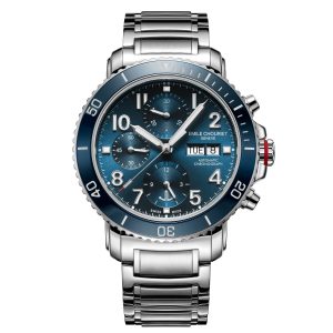 EMILE CHOURIET Gents Automatic Chronograph Dive Watch 22.1169.G.6.AW.99.6 Men’s Automatic Sports Watch and a Swiss Made Luxury Watch Men's Chronograph Watch Men's Dive Watch - front view