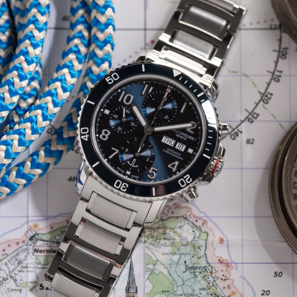 EMILE CHOURIET Gents Automatic Chronograph Dive Watch 22.1169.G.6.AW.99.6 - composite