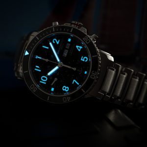 EMILE CHOURIET Gents Automatic Chronograph Dive Watch 22.1169.G.6.AW.99.6 - luminous shot