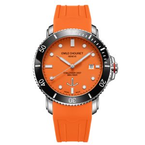 EMILE CHOURIET Gents Automatic Dive Watch 08.1169.G.6.AW.F3.8 Men’s Automatic Sports Watch Men's Dive Watch Swiss Made Luxury Watch Men’s Stainless Steel Watch - front view