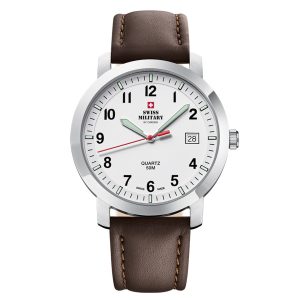 SWISS-MILITARY Gent’s Watch SM34083.11 Swiss Made Luxury Watch Luxury Watches For Men Men's Stainless Steel Watch White Dial