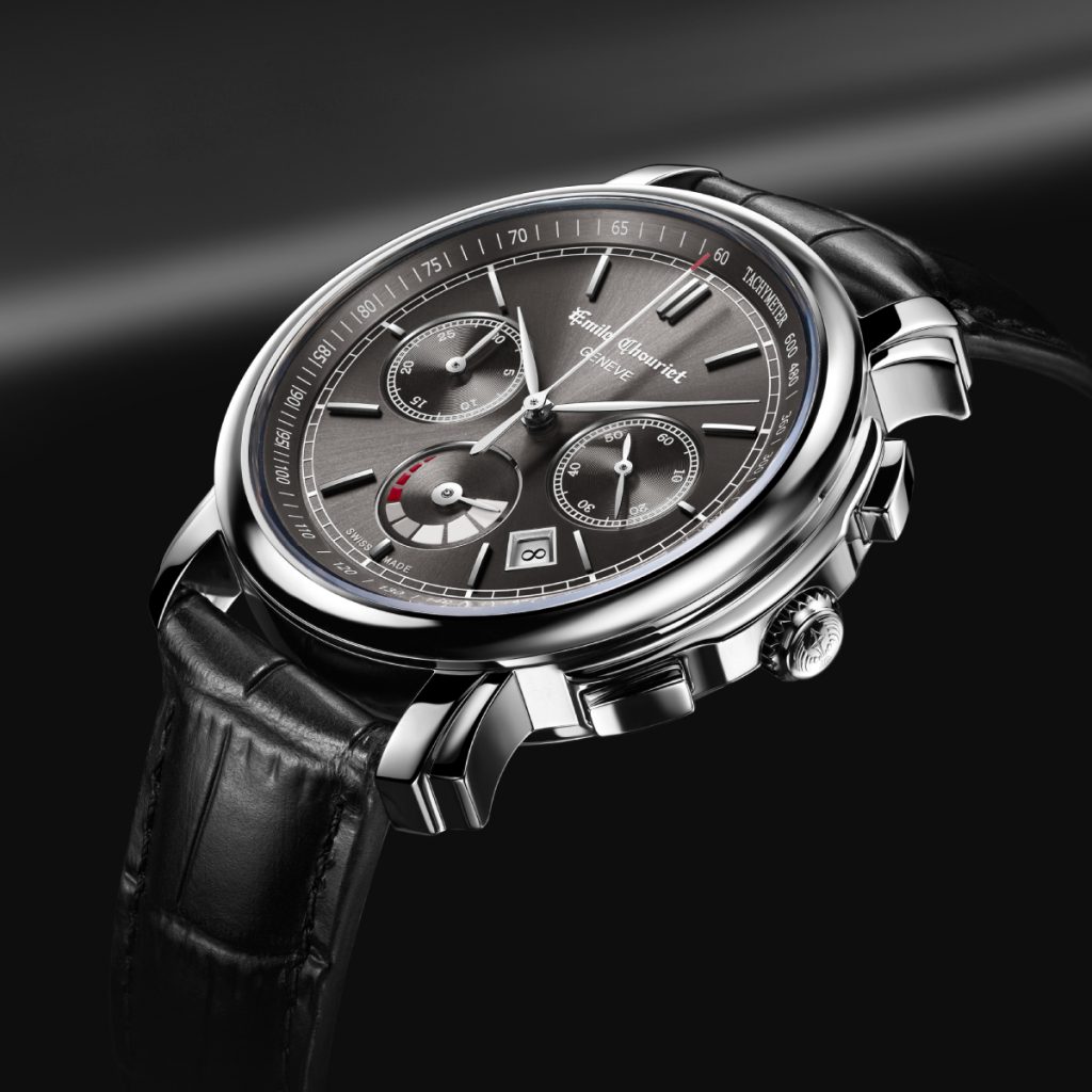 EMILE CHOURIET Gents Automatic Chronograph Watch 16.1168.G42.6.8.68.2 - angle view