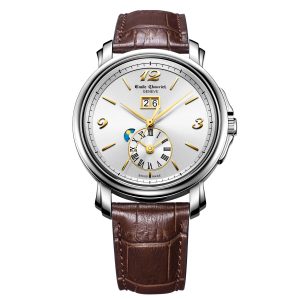 EMILE CHOURIET Gents Automatic Dual Time Watch 15.1168.G42.6.8.28.2 Men’s Automatic Dress Watch Swiss Made Luxury Watch Luxury Watches For Men Men’s Stainless Steel Watch - front view