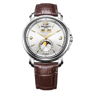 EMILE CHOURIET Gents Automatic Moonphase Watch 17.1168.G42.6.8.28.2 Swiss Made Luxury Watch Men’s Stainless Steel Watch - front view