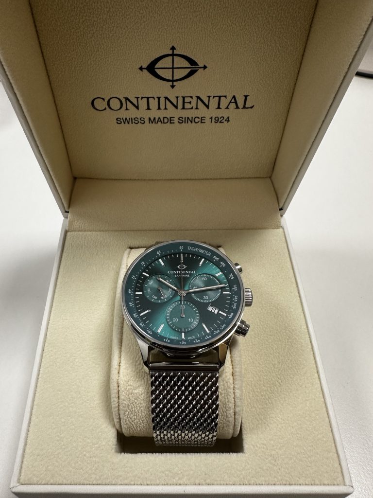 CONTINENTAL Gent's Chronograph Watch 22001-GC101950.001 Swiss Made Luxury Watch Luxury Watches For Men Men’s Stainless Steel Watch Men's Green Dial Watches