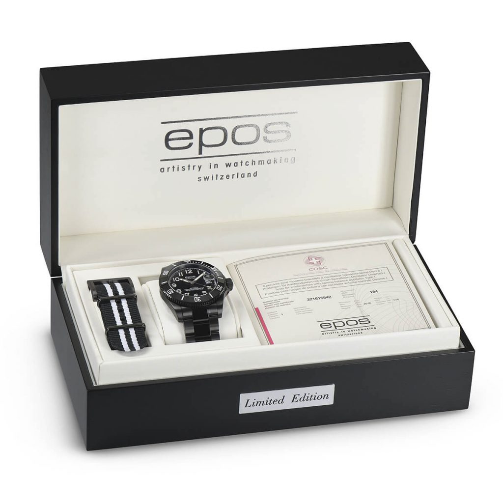 EPOS Dive Watch 3504.138.85.35.95 is a Swiss Made Luxury Watch, Men's Titanium Dive Watch & a Limited Edition Watch with a COSC Certified Automatic Movement