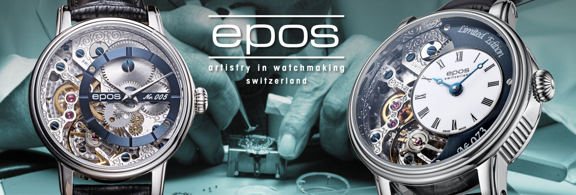 EPOS Watches, established in 1983 by Peter Hofer in Lengnau, Switzerland, are renowned for their dedication to traditional Swiss watchmaking and mechanical excellence. WIKIPEDIA Specializing exclusively in mechanical timepieces, EPOS offers a diverse range of Swiss-made luxury watches, including automatic and hand-wound models. The brand's collections feature various styles such as dress watches, dive watches, sports watches, moonphase watches, and skeleton watches. Each timepiece is meticulously crafted, often incorporating in-house developed complications like the EPOS Verso modification and the EPOS Big Moon complication. Utilizing high-quality movements from renowned Swiss manufacturers ETA and Sellita, EPOS watchmakers enhance these calibres with special functions and intricate decorations, embodying their motto: "Artistry in Watchmaking." EPOS's commitment to precision and aesthetic excellence ensures that each watch not only serves as a reliable timekeeping instrument but also as a testament to the rich heritage of Swiss horology.