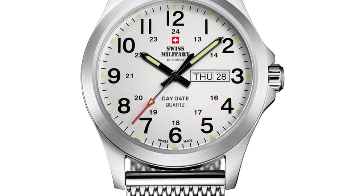 Swiss Military Chrono SMP36040.13 Orologio Uomo - Vetro Zaffiro, Acciaio, 5 ATM