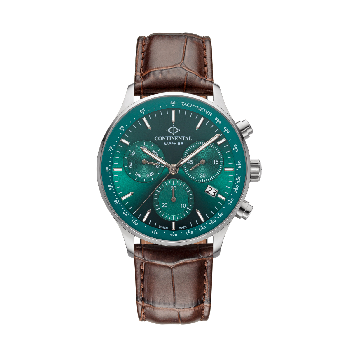 CONTINENTAL Chronograph Watch 22001.GC156950 Men's Stainless Steel Watch Swiss Made Luxury Watch Luxury Watches For Men Green Dial