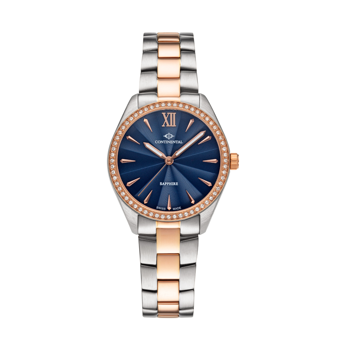 Continental Ladies Watch in Two Tone Rose Gold with a Blue dial 22508-LT815831-01
