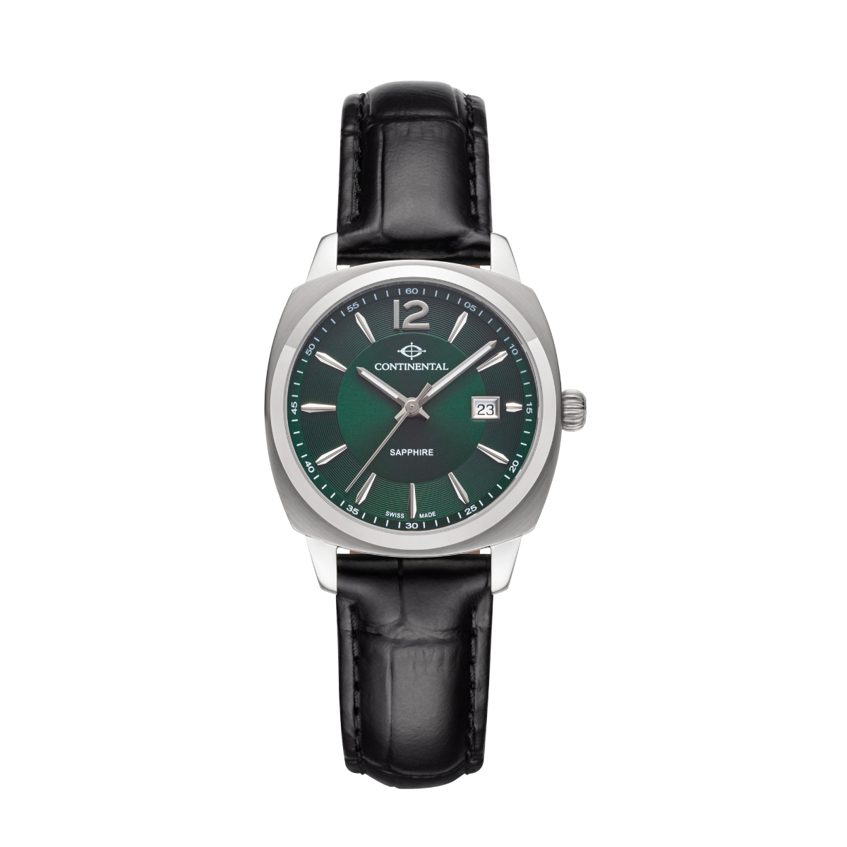 An elegant CONTINENTAL Ladies Green Dial Dress Watch 24451-LD154940 Swiss Made Luxury Watches For Women Women’s Stainless Steel Watch