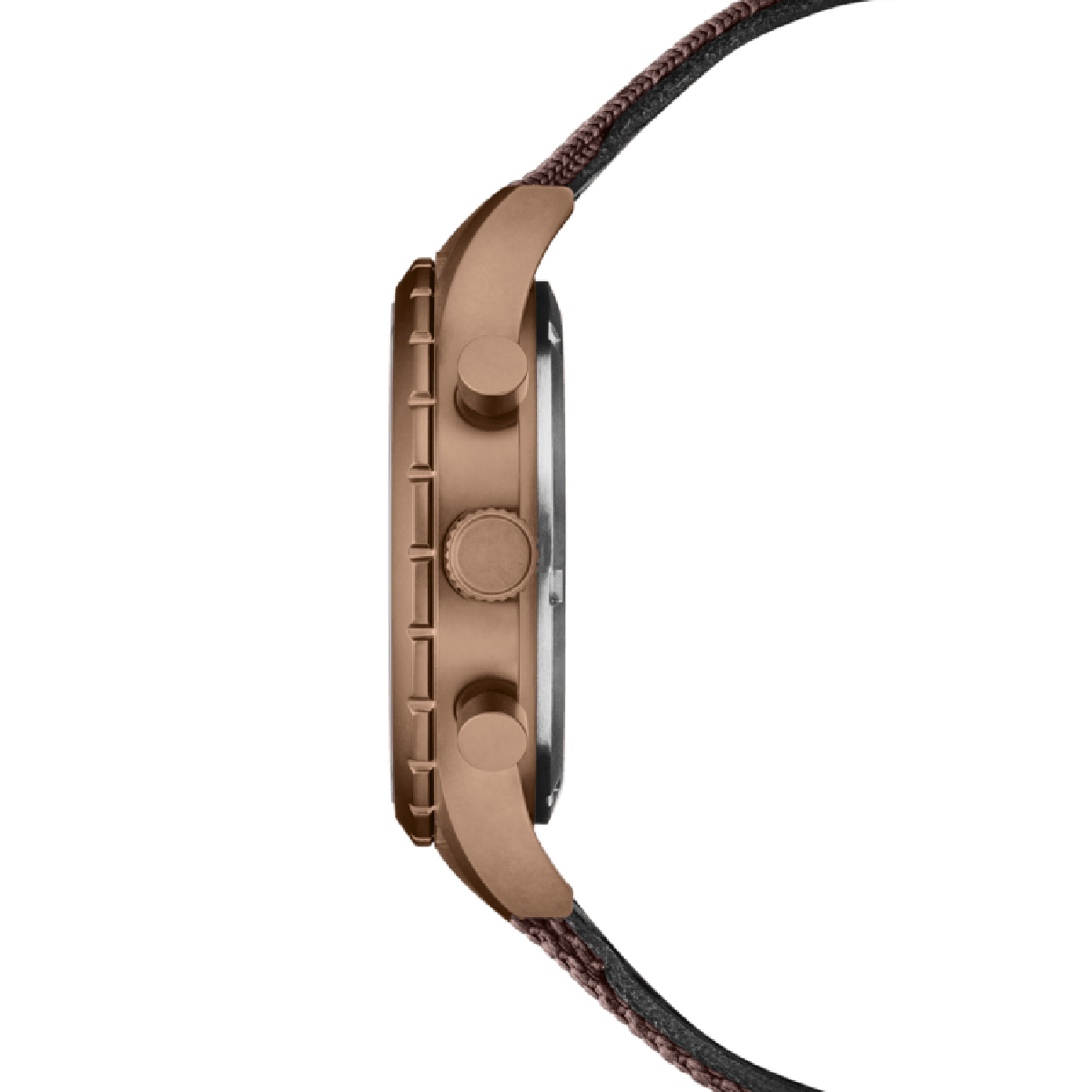 SWISS MILITARY Gent’s Black Dial Brown Fabric Strap Chronograph Sports Watch SM34117.09